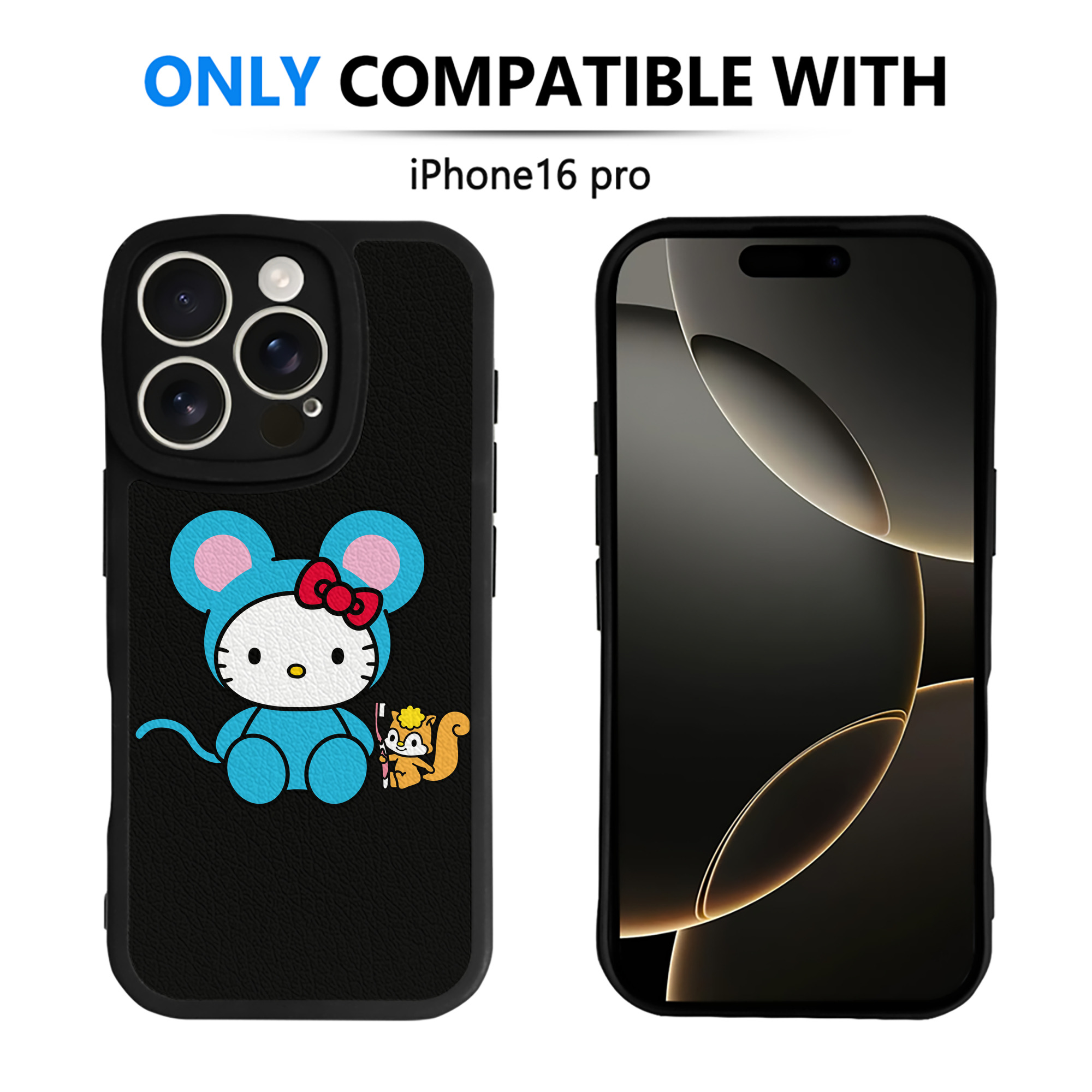 （画像用） Hello Kitty ハローキティ 【iPhone 16シリーズ対応】シリコンスマホケース（レザー調） 材質：シリコン